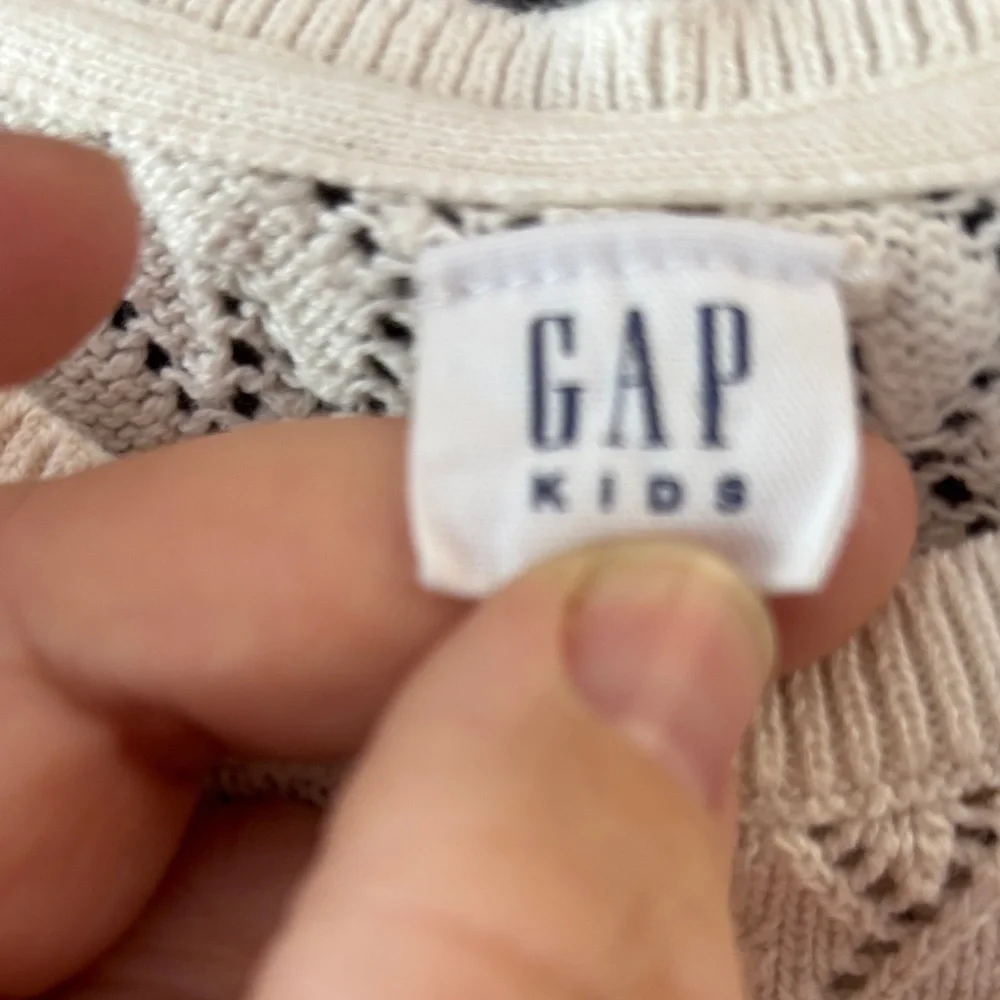GAP Cream Knit short sleeve Top girls sz 10